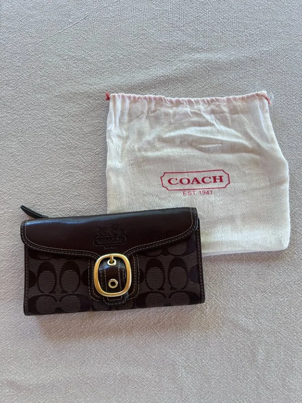 Coach | Bleecker Signature Jacquard Checkbook Wallet